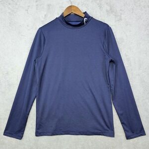 Head Pullover Athletic Training Shirt Activewear Base Layer‎ Mock Neck Men's M